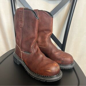 RED WING Pecos 2249 Mens Western Ranch Brown Leather Steel Moc Toe Boots
